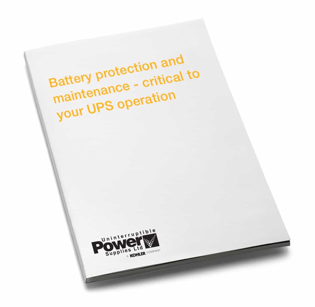 Battery protection and maintenance - critical to your UPS operation